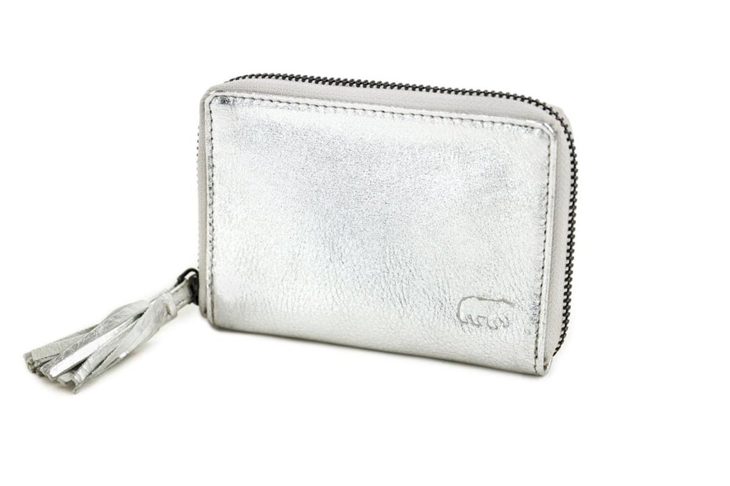 [BEAR-CP7010-SILVER] Portefeuille 'Emy' Argenté - Cuir - Bear Design