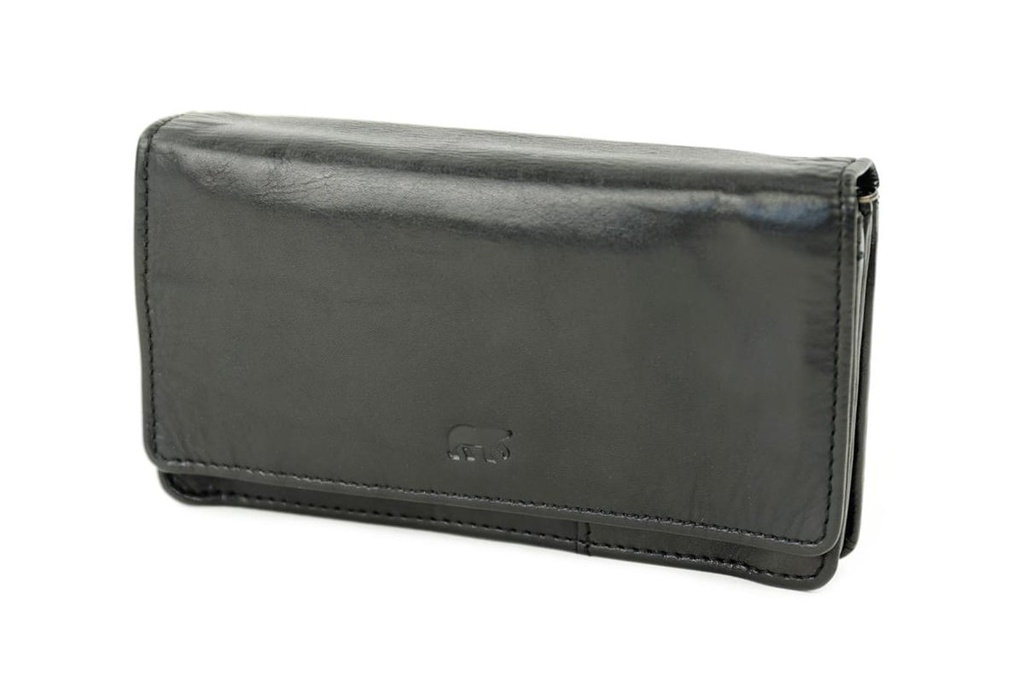 [BEAR-CL782-BLACK] Portefeuille 'Emma' Noir - Cuir - Bear Design