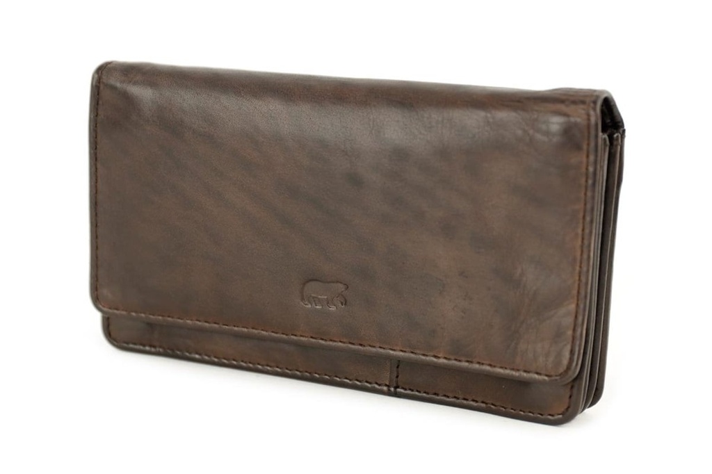 [BEAR-CL782-BROWN] Portefeuille 'Emma' Brun - Cuir - Bear Design
