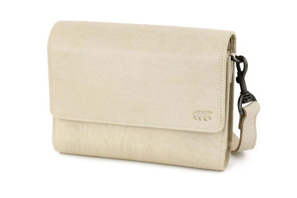 [BEAR-CP8042-FEATHER] Sac en Bandoulière 'Elly' Sable - Cuir - Bear Design