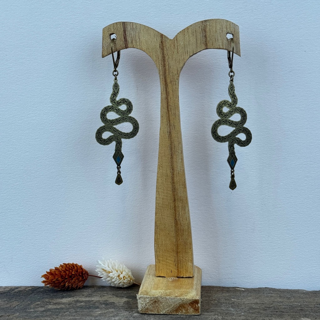 [BLAISE-CLE-BOGM4] Boucles d'oreilles 'Le Mystère de Cléopâtre' - Amélie Blaise