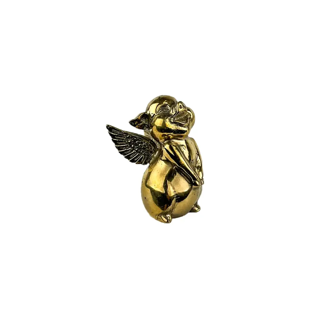 [PIGFLYBZ9] Cochon Vollant Bronze - Or - 9 x 5 x 6,5 cm