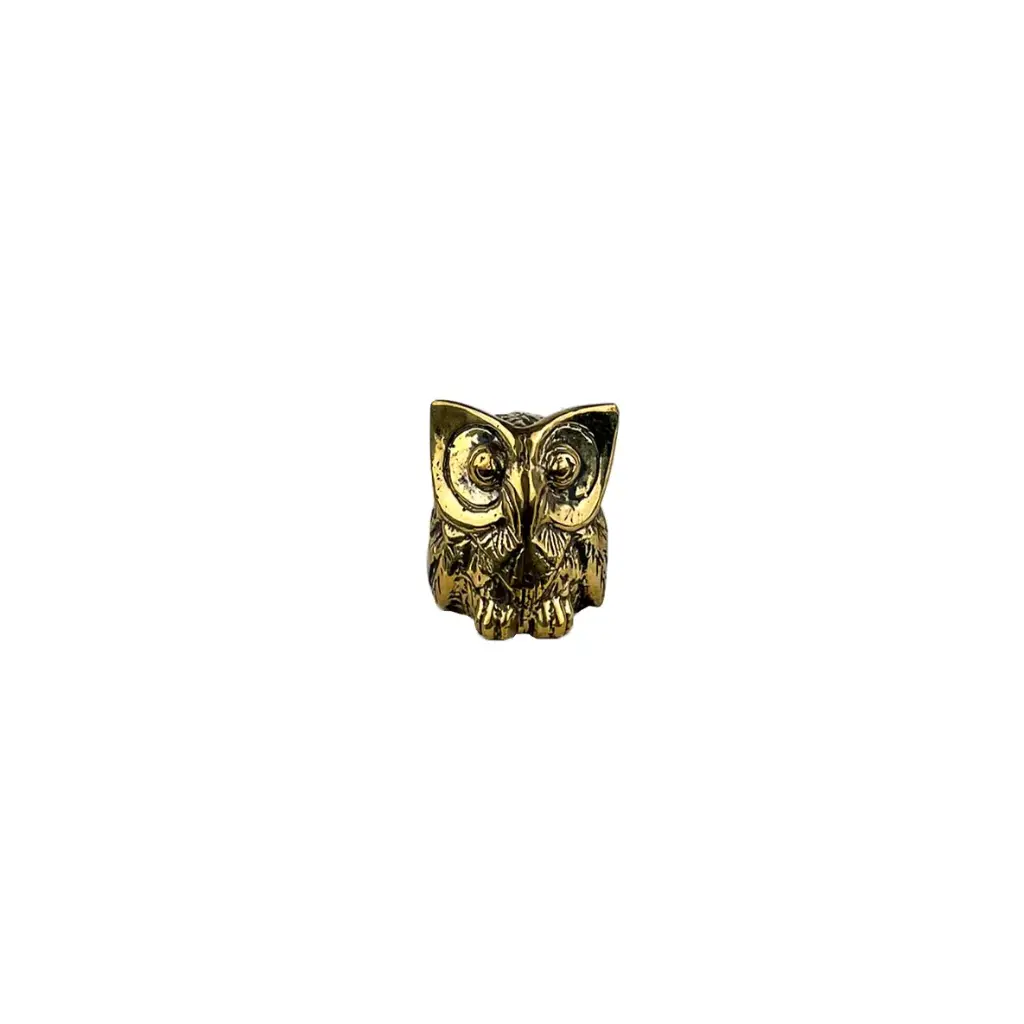 [OWLBZ4] Hibou Bronze - Or - 4,5 x 4 x 4 cm