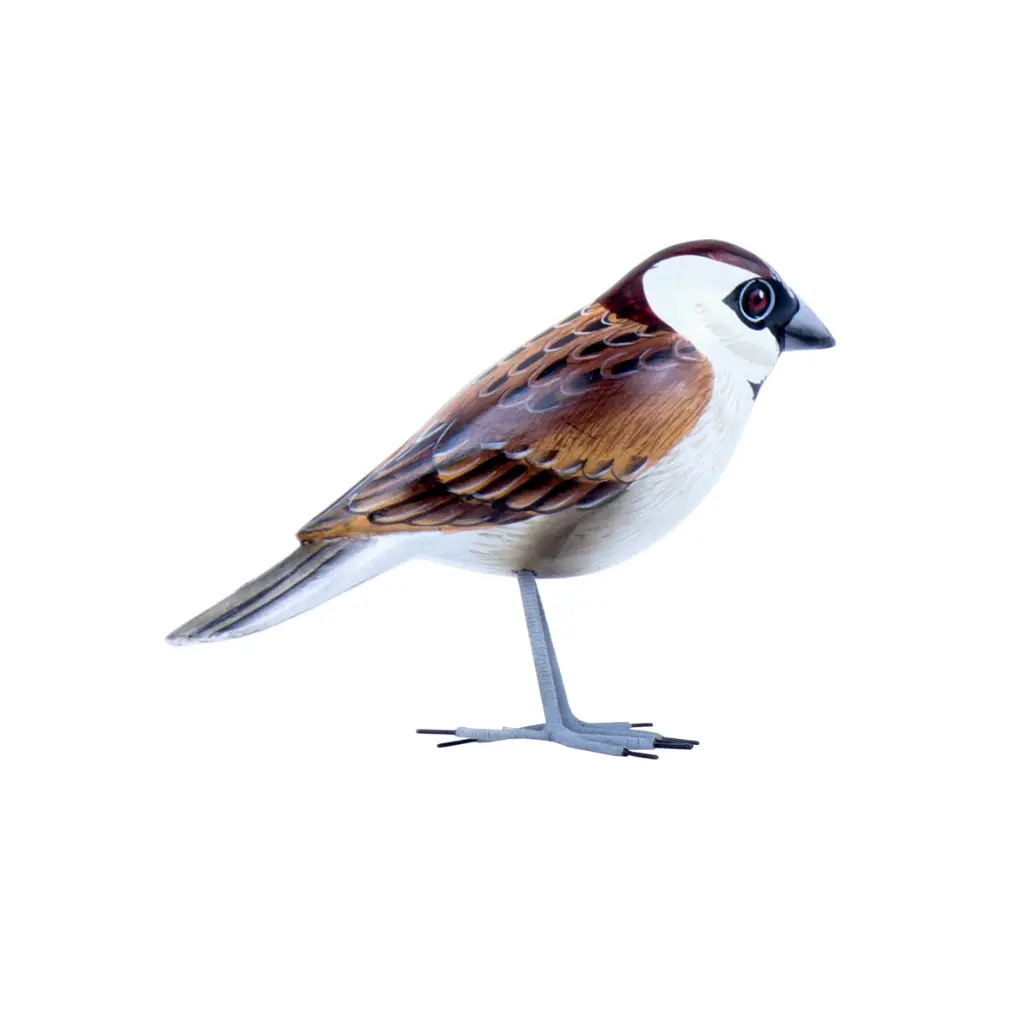 [BIRDW10-MOIND] Oiseau - Moineau Domestique - 10 x 11,5 x 4 cm