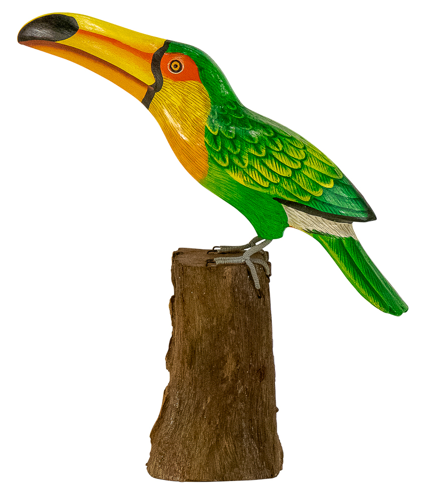 [TOUCW32] Toucan - Vert, Orange & Jaune - 32 x 10 x 30 cm