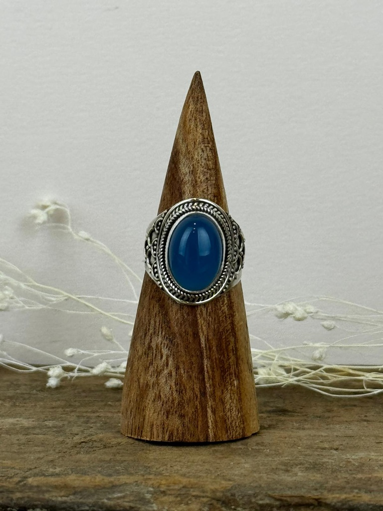 [BAAR-3443-56] Bague Argent 925 - Calcédoine [3443]