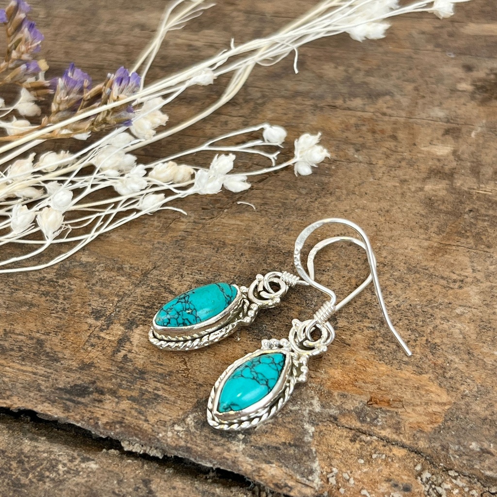 [BOAR-1936] Boucles d'oreilles Argent 925 - Turquoise [1936]