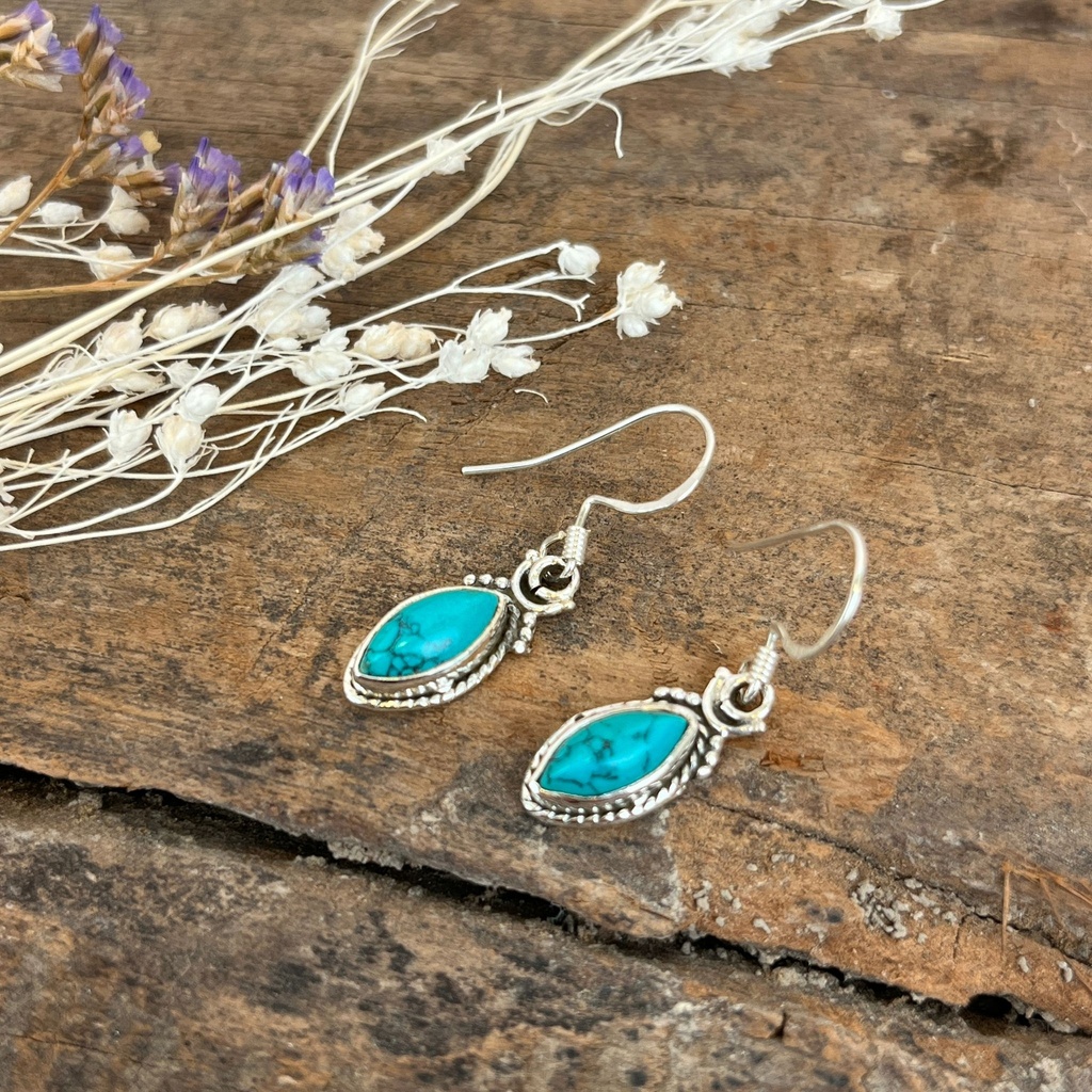 [BOAR-1937] Boucles d'oreilles Argent 925 - Turquoise [1937]