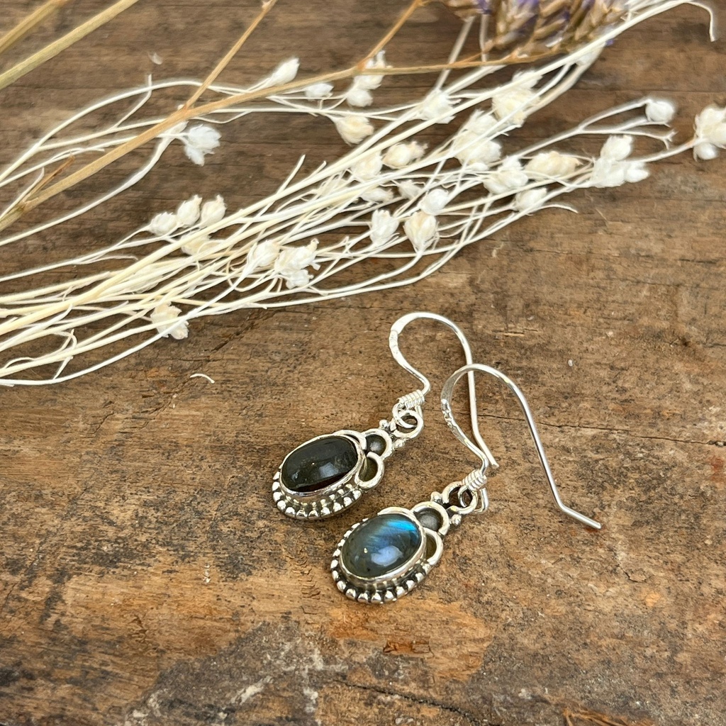 [BOAR-1940] Boucles d'oreilles Argent 925 - Labradorite [1940]