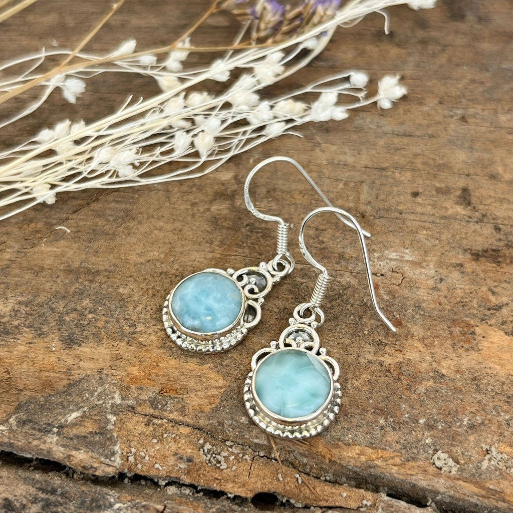 [BOAR-1941] Boucles d'oreilles Argent 925 - Larimar [1941]