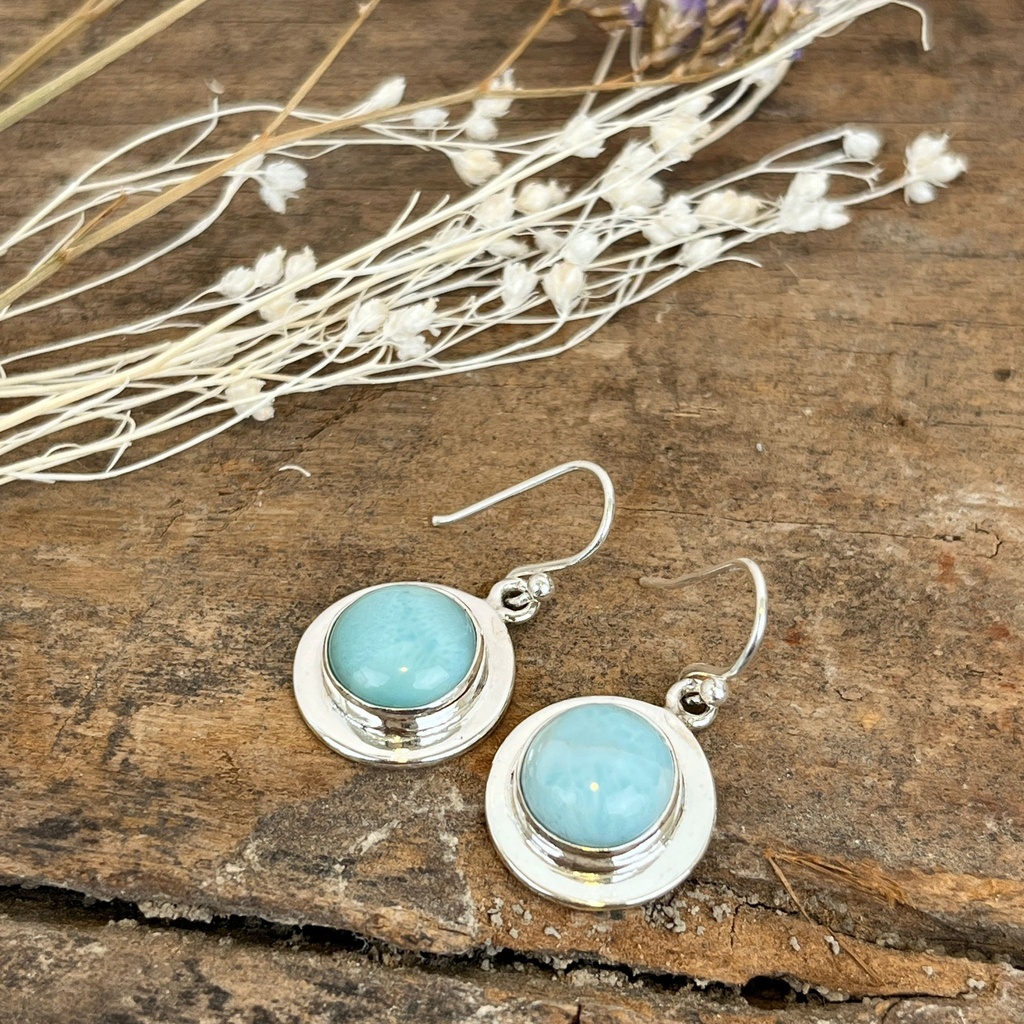 [BOAR-1943] Boucles d'oreilles Argent 925 - Larimar [1943]
