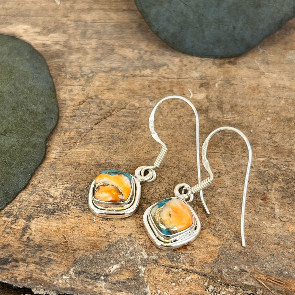 [BOAR-1948] Boucles d'oreilles Argent 925 - Turquoise Cuivrée [1948]