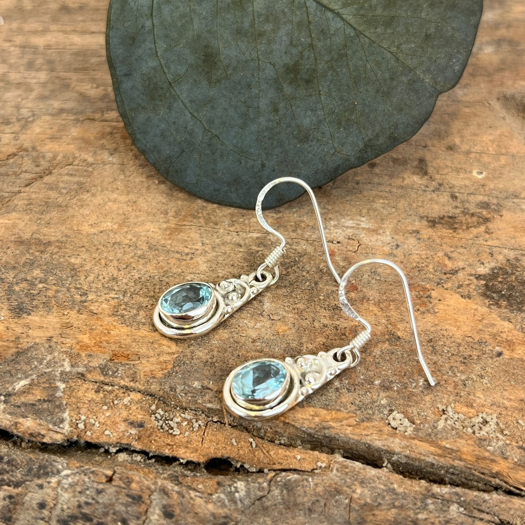 [BOAR-1954] Boucles d'oreilles Argent 925 - Topaze [1954]