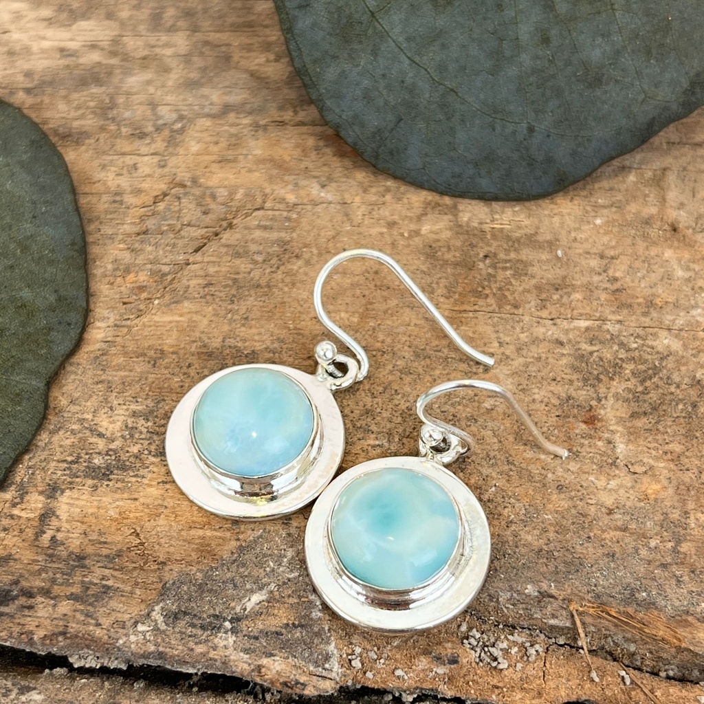 [BOAR-1955] Boucles d'oreilles Argent 925 - Larimar [1955]