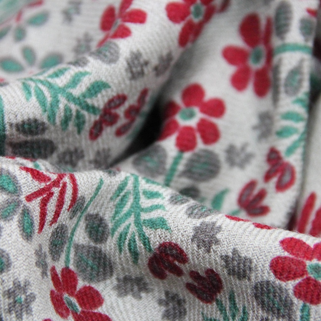 [LBV-0062] Carré de Laine 'Agata' Rouge - Les Belles Vagabondes