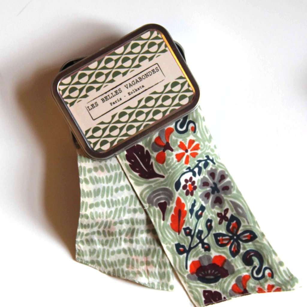 [LBV-0069] Bandeau 'Jardin Anglais' Kaki - Les Belles Vagabondes