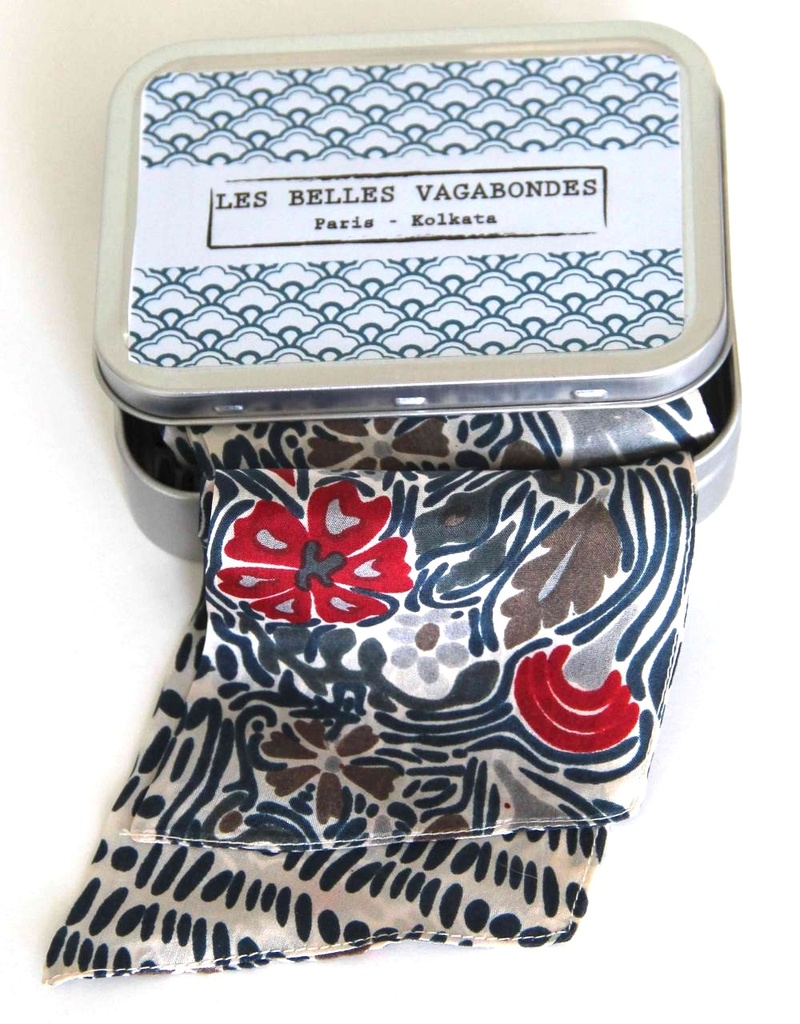 [LBV-0070] Bandeau 'Jardin Anglais' Bleu - Les Belles Vagabondes