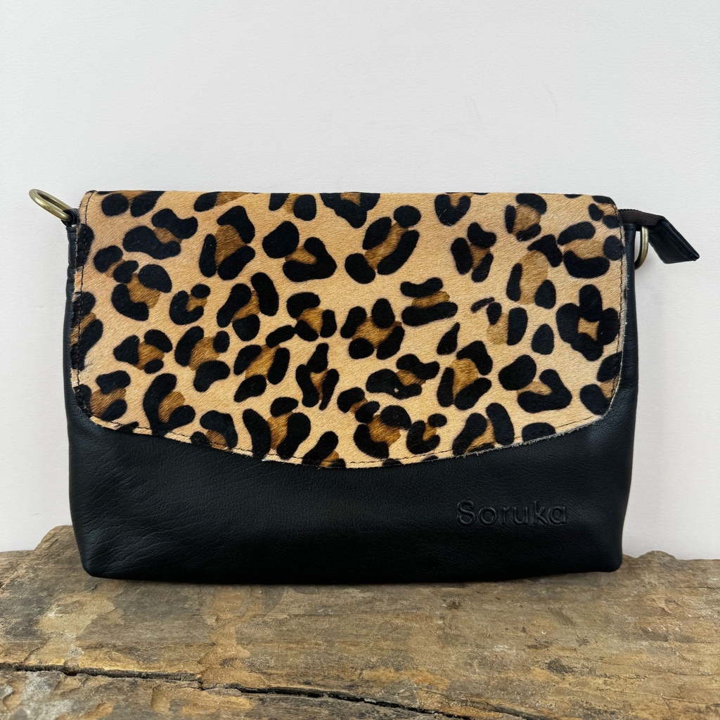 [SORU-0259-81165] Sac en Bandouilière 'Lissandra' Imprimé léopard - Soruka