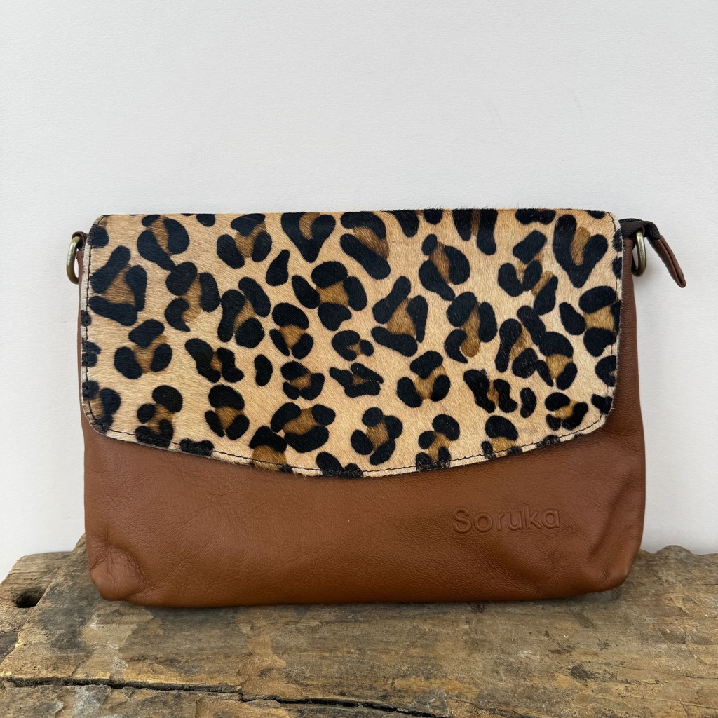 [SORU-0260-81165] Sac en Bandouilière 'Lissandra' Imprimé léopard - Soruka