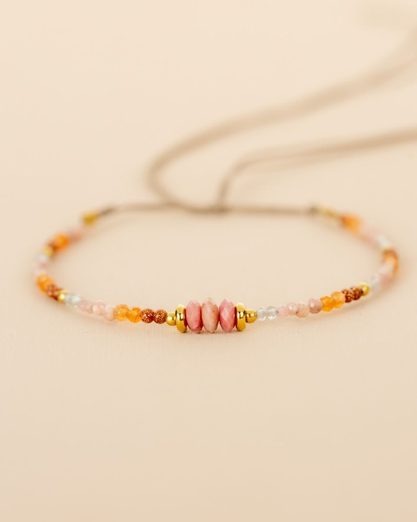 [MUJA-22077-MG-4] Bracelet - Plaqué Or - Pierre de Sable - Muja Juma