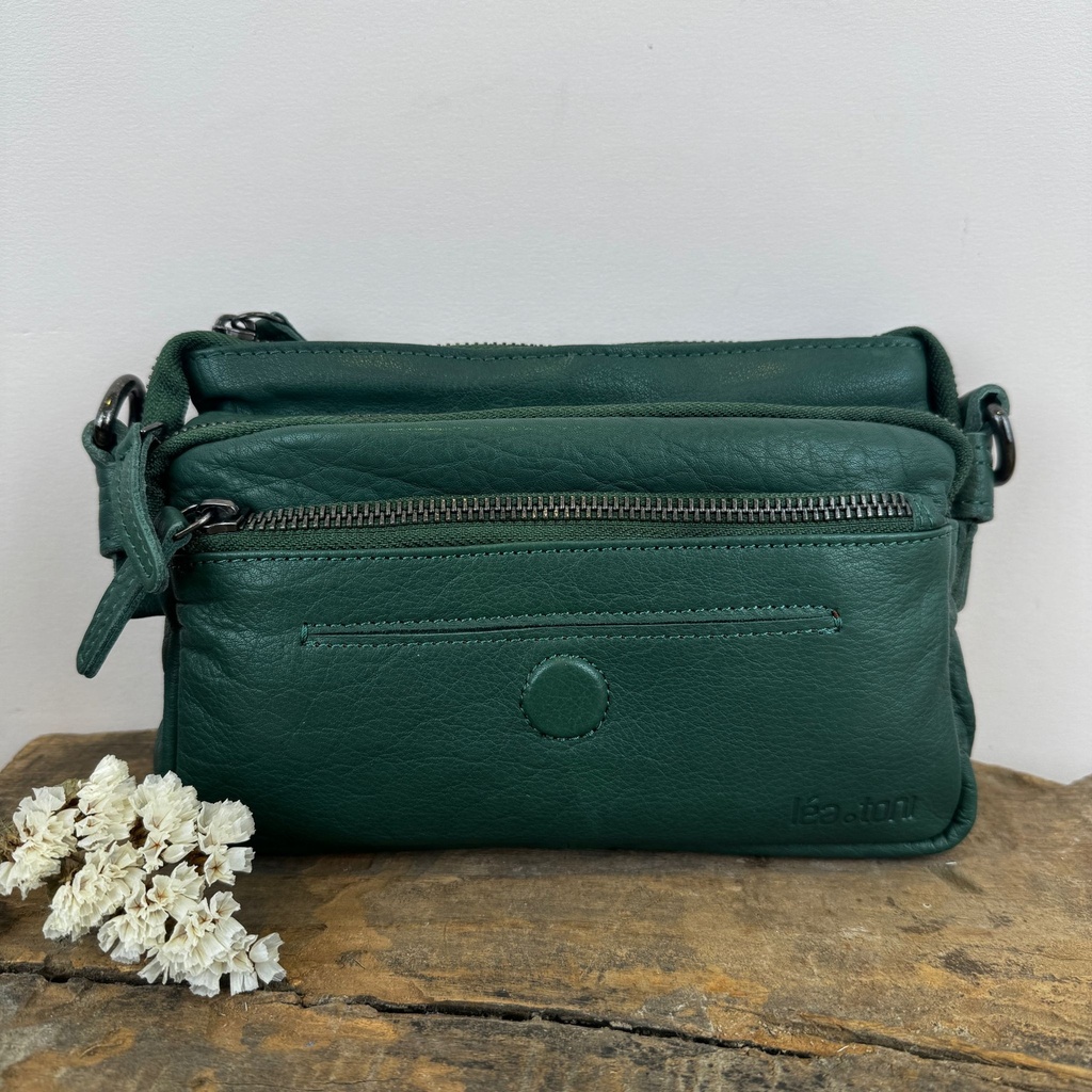 [LEA-FLAURE-BPF-VERT] Sac en bandoulière 'Flaure' Vert - Léa Toni