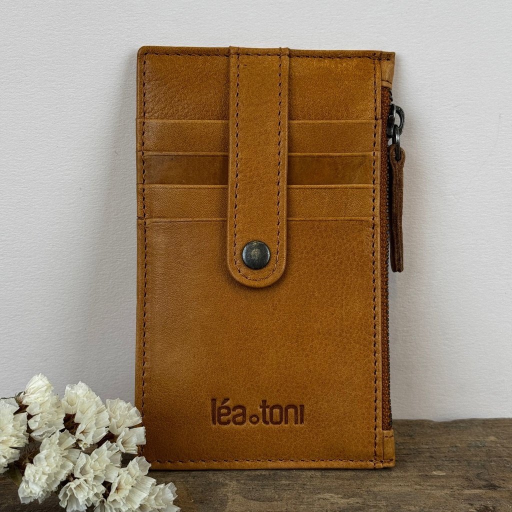 [LEA-JOYCE-VPF-COGNA] Porte-carte 'Joyce' Cognac - Léa Toni