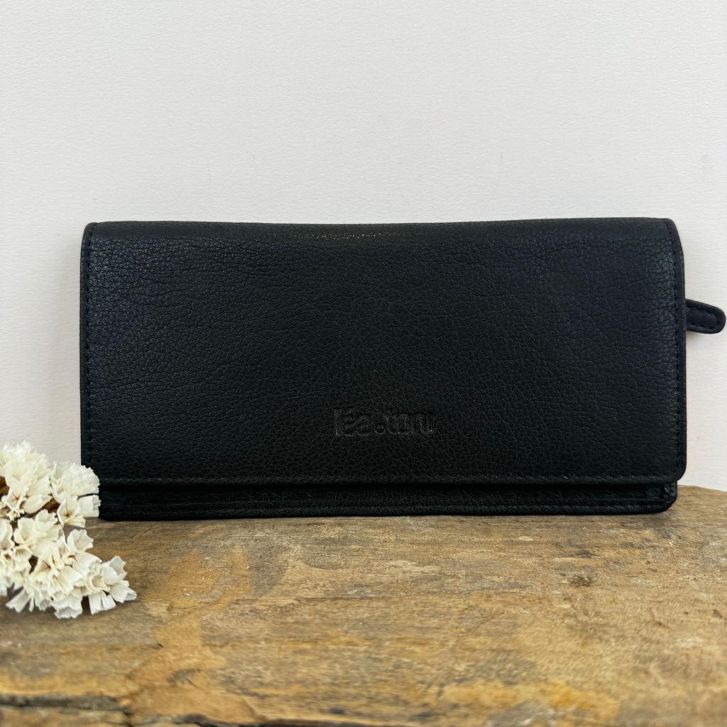 [LEA-EVY-BPF-NOIR] Portefeuille 'Evy' Noir - Léa Toni