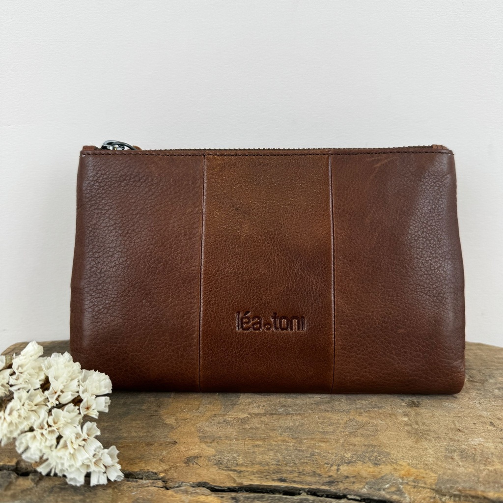 [LEA-ZOA-B-VPF-BRUN] Portefeuille 'Zoa B' Brun - Léa Toni