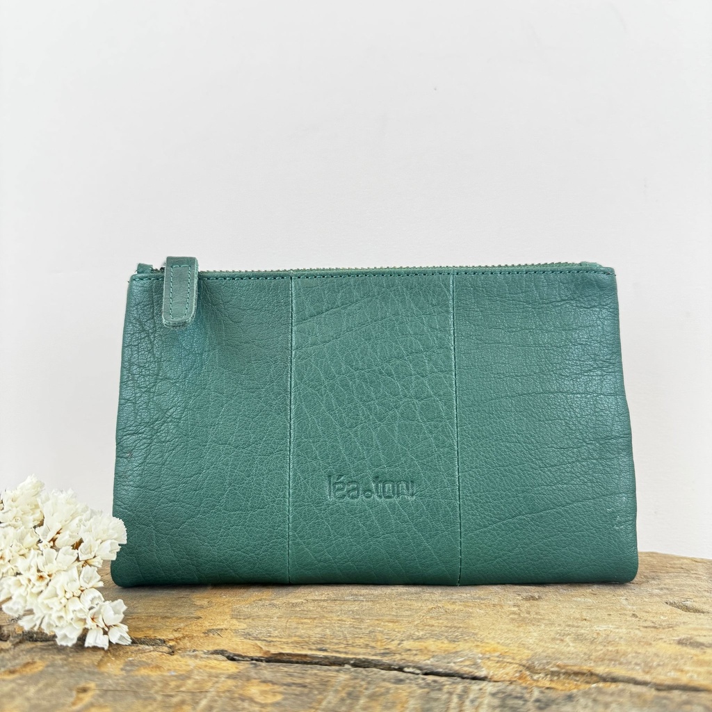 [LEA-ZOA-BPF-VERT] Portefeuille 'Zoa' Vert - Léa Toni