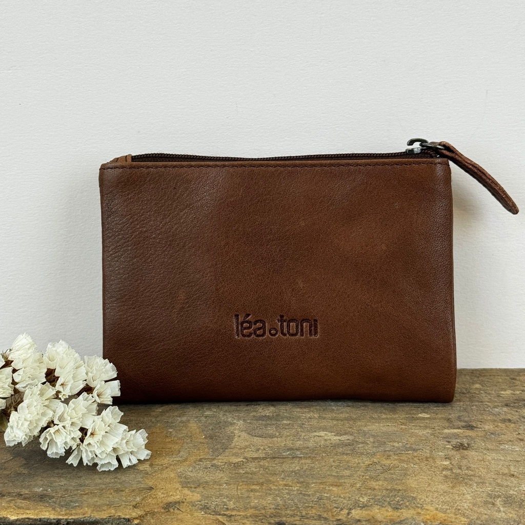 [LEA-ZOE-B-VPF-BRUN] Portefeuille 'Zoé B' Brun - Léa Toni