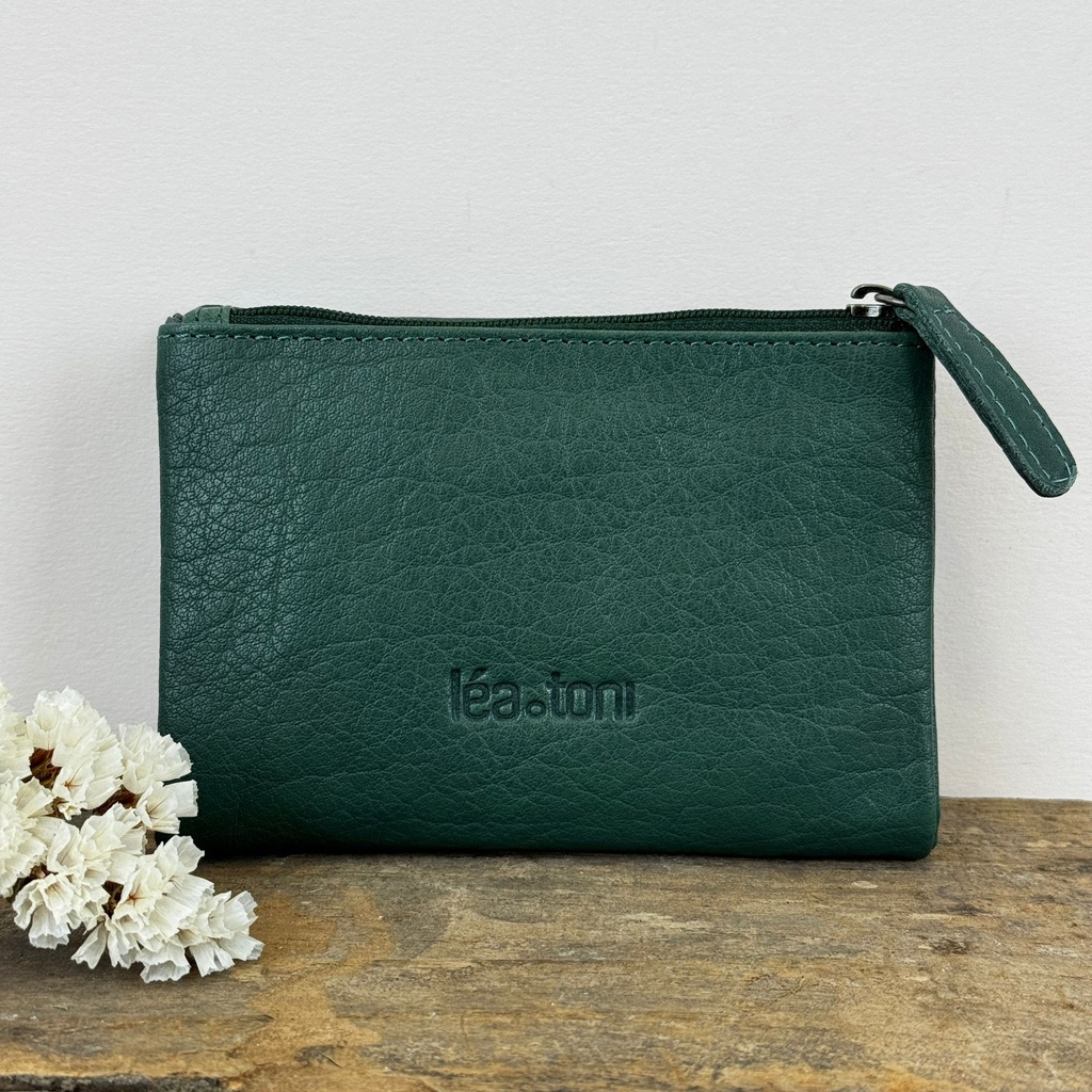 [LEA-ZOE-BPF-VERT] Portefeuille 'Zoé' Vert - Léa Toni