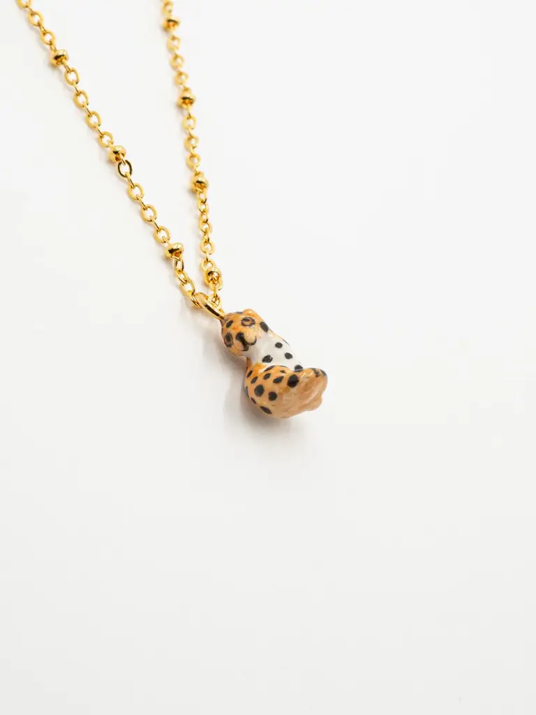 [NACH-U225] Collier 'Léopard Assis' - Nach