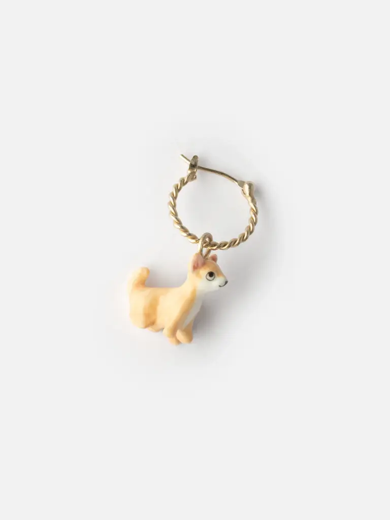 [NACH-J999] Boucle d'oreille créole 'Chihuahua' - Vendue individuellement - Nach