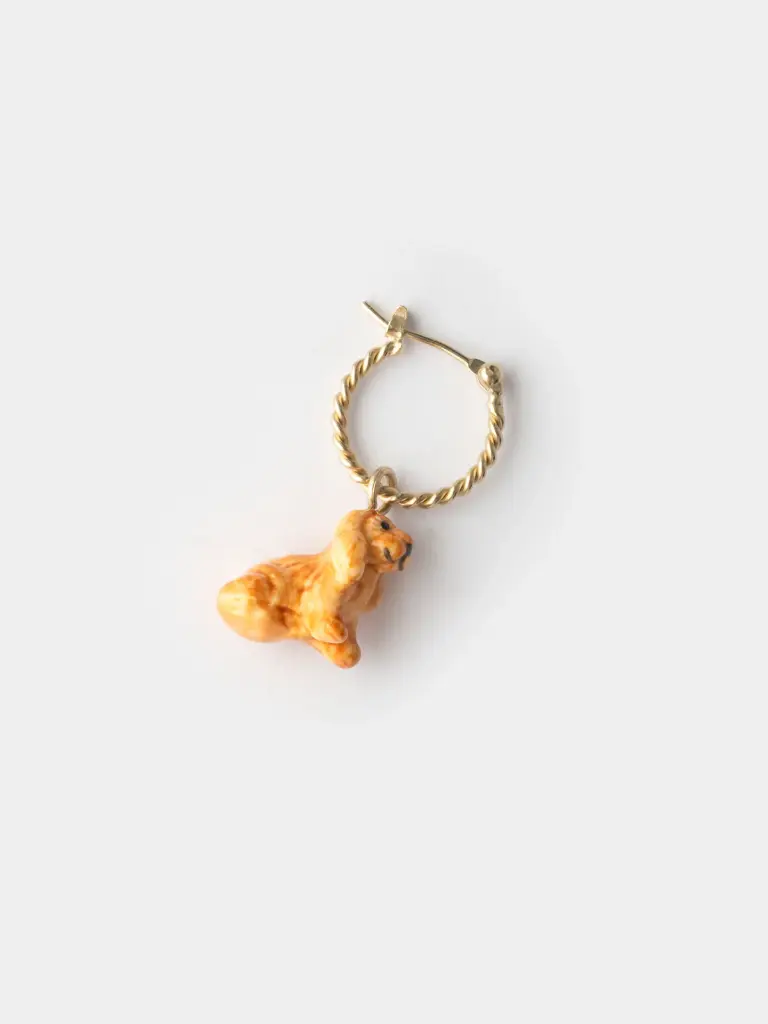 [NACH-J1001] Boucle d'oreille créole 'Cocker' - Vendue individuellement - Nach