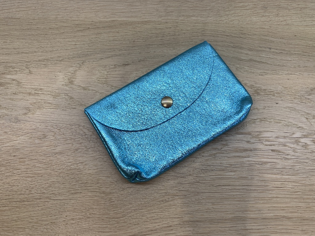 [CRAZY-3004-LIGHTBLUE] Porte-monnaie Cuir Bleu Clair 