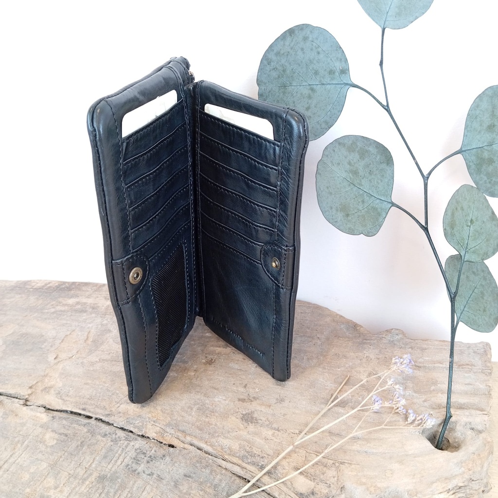 [BIBA-BT34-NOIR] Portefeuille 'Boston' Noir - Biba