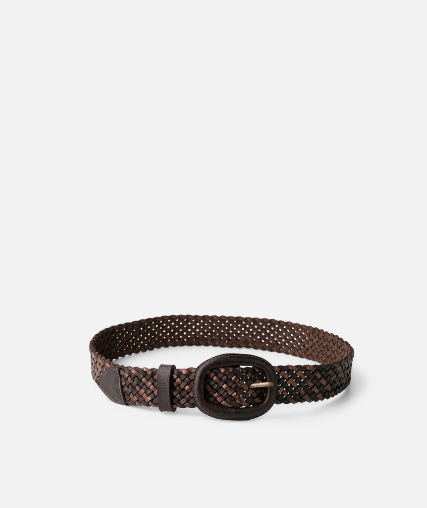 [BIBA-KAN1A-BRUN_FONCE-85] Ceinture 'Kanab' Brun Foncé - 85 cm - Biba