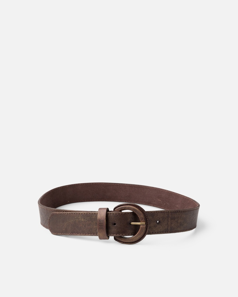 [BIBA-KEO1A-BRUN_FONCE-105] Ceinture 'Keno' Brun Foncé - 105 cm - Biba