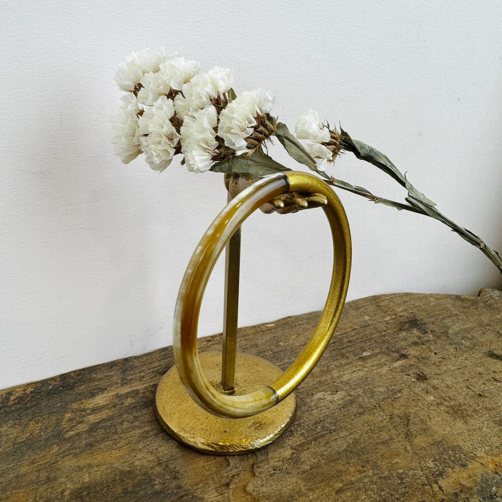 [SOYA-GSB109-BLA_DO-S] Jonc – Blanc & Doré – Small – Soyang