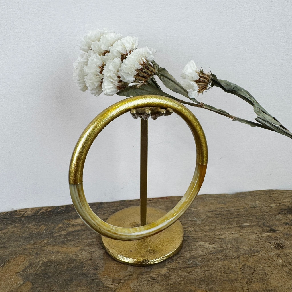 [SOYA-GSB109-BLA_DO-M] Jonc – Blanc & Doré – Medium – Soyang