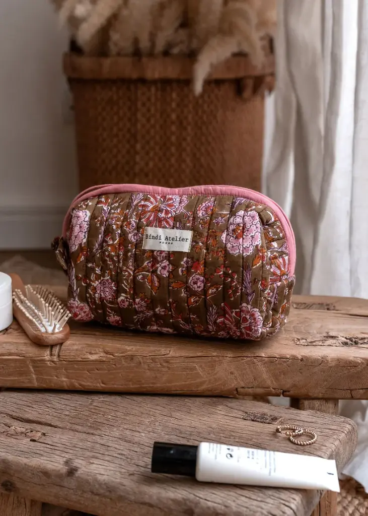 [BIND-TM_KIA_BIS] Trousse de maquillage 'Kiala Biscuit' – Bindi Atelier