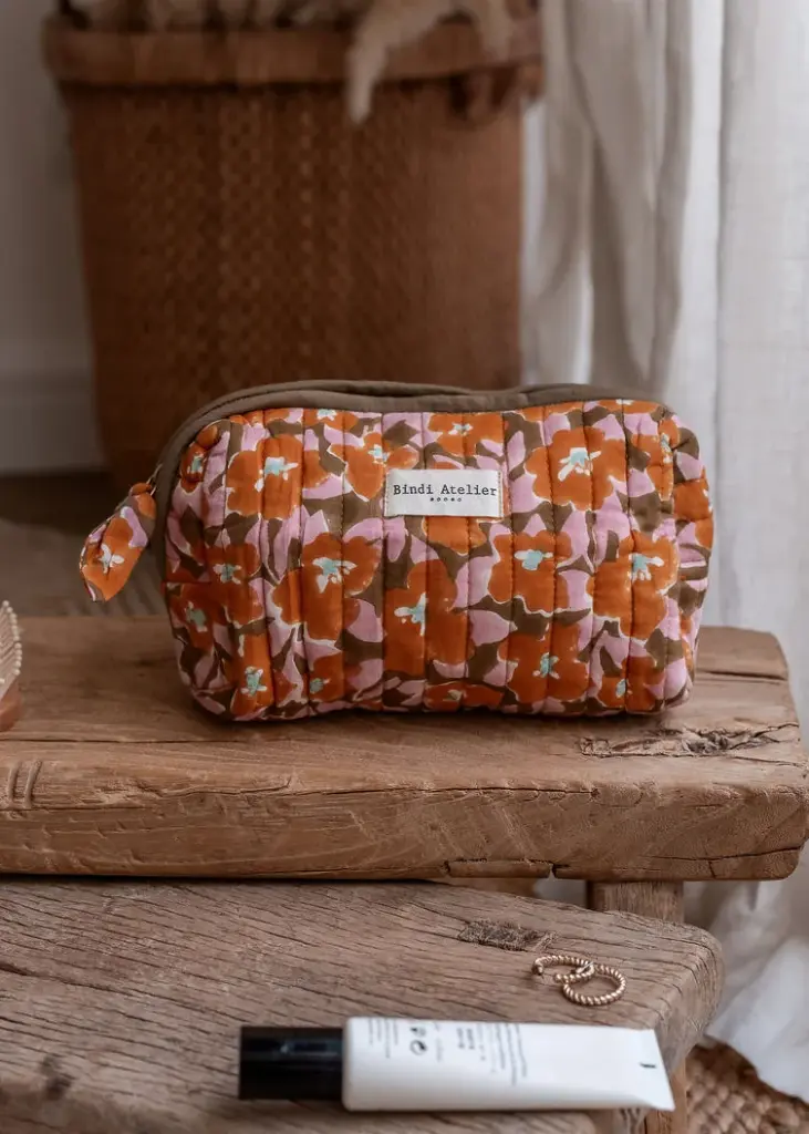 [BIND-TM_POS_CAN] Trousse de maquillage 'Posy Canelle' – Bindi Atelier