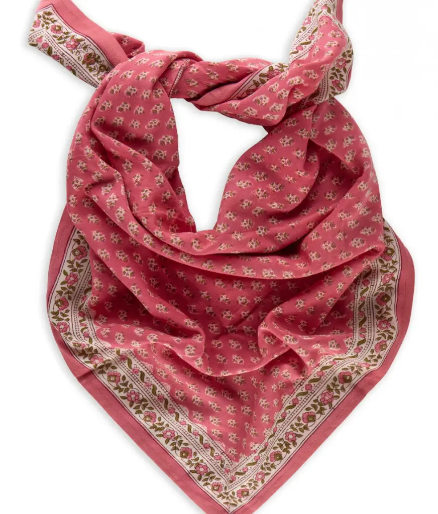 [BIND-FL_AAR_ROS] Foulard 'Aarti Rosa' – Bindi Atelier