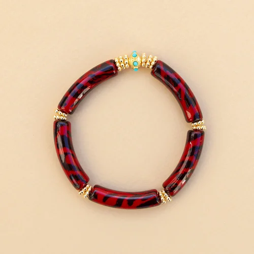 [JUHU-TIGREROUGE] Bracelet 'Tigré' – Rouge – Juhu