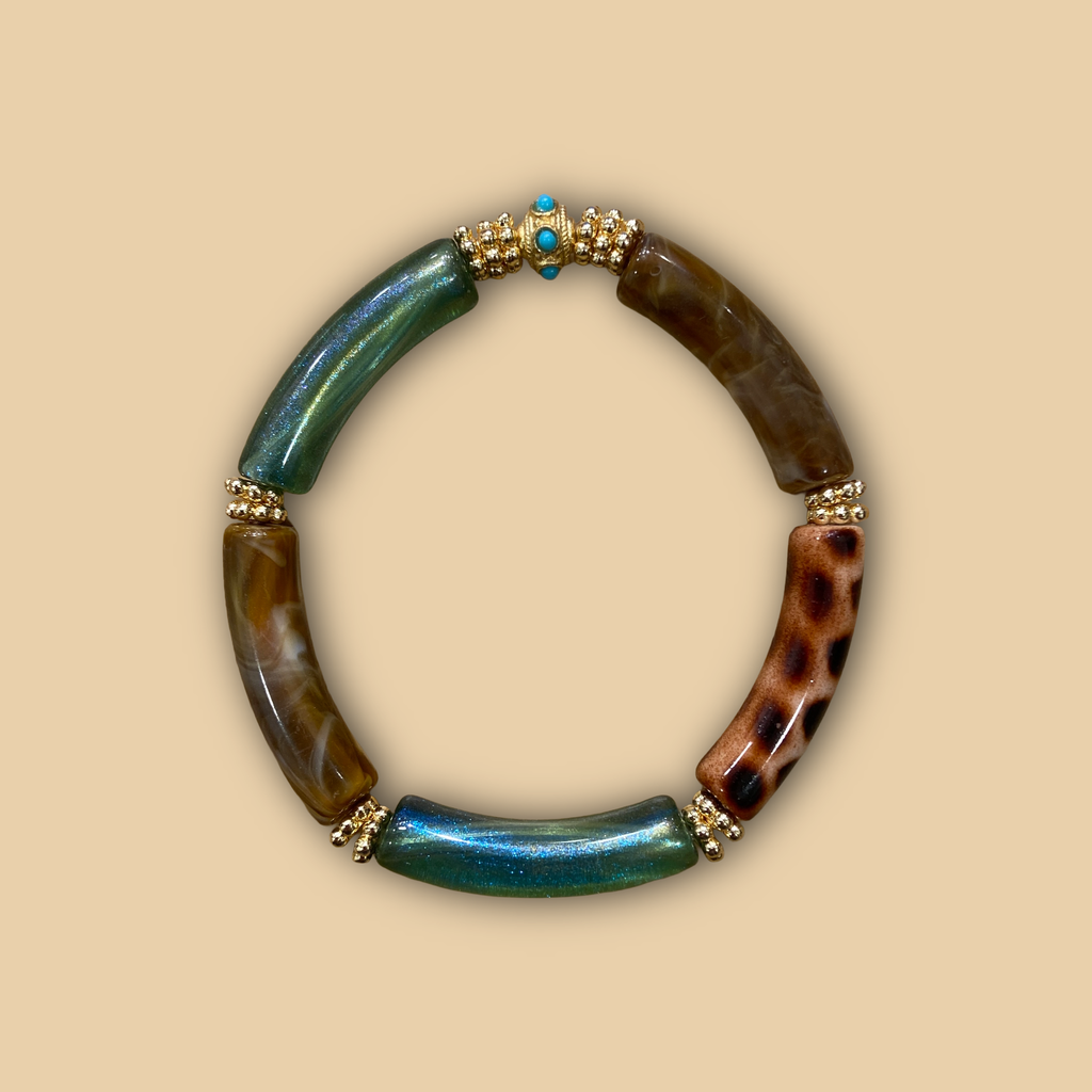 [JUHU-BROWNVERT] Bracelet 'Brown' – Vert – Juhu