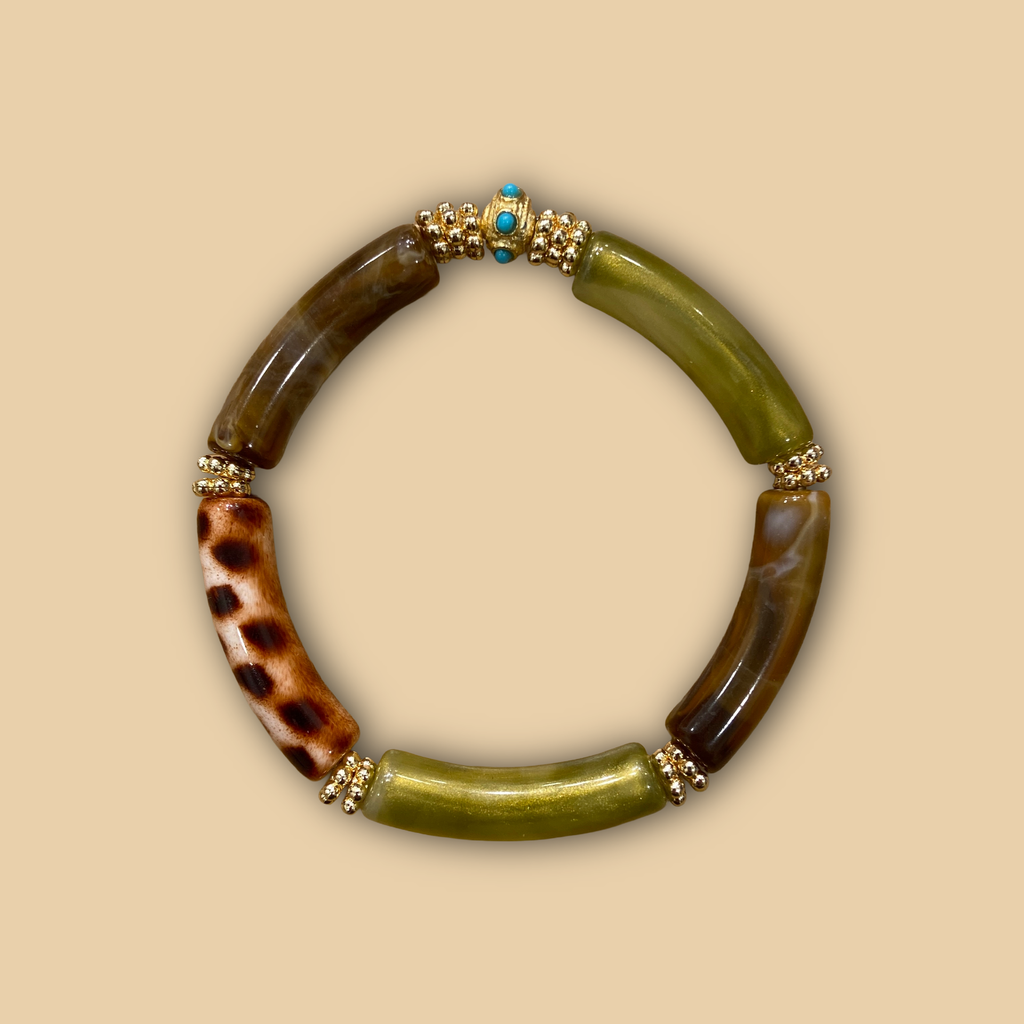 [JUHU-BROWNKAKI] Bracelet 'Brown' – Kaki – Juhu