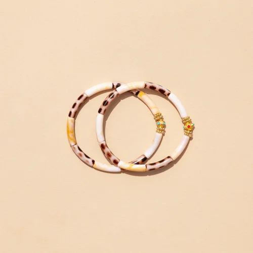 [JUHU-MINILEOBLANC] Duo de Bracelets 'Mini Léo' – Blanc – Juhu