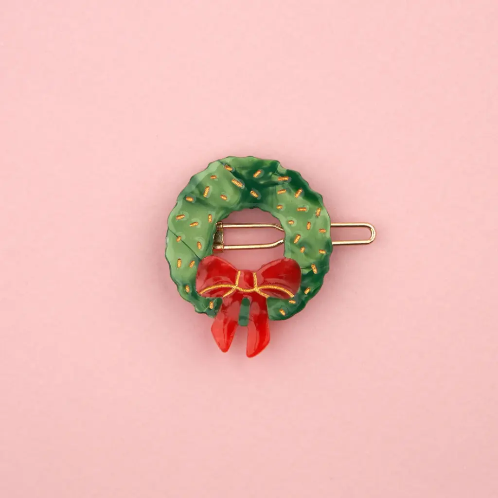 [COU-BARRETTECOURONNESAPIN] Barrette 'Couronne Sapin' – Coucou Suzette