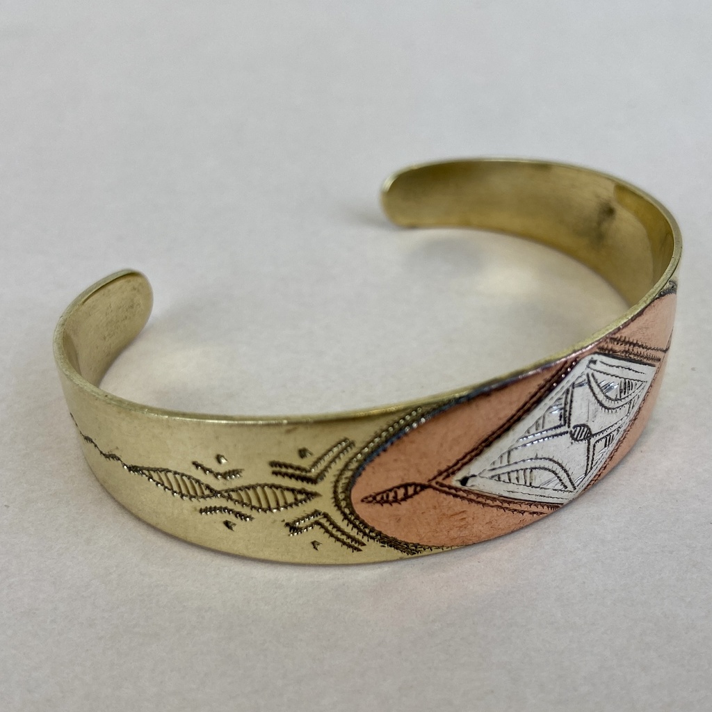 [BRDO-0052] Jonc – Laiton doré, argent & cuivre [0052]