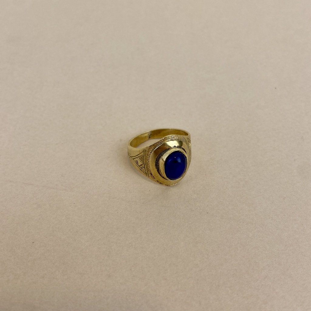 [BADO-0022-62] Bague – Lapis Lazuli – Laiton doré [0022]